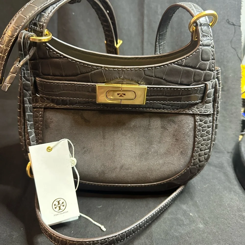 NWT Tory Burch Lee Radziwill Small Saddlebag Crossbody
